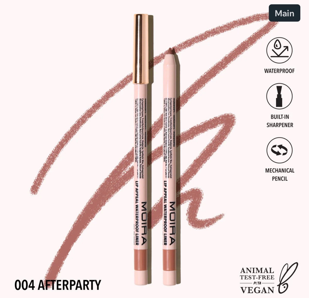 Moira LIP APPEAL WATERPROOF LINER (004, AFTERPARTY)