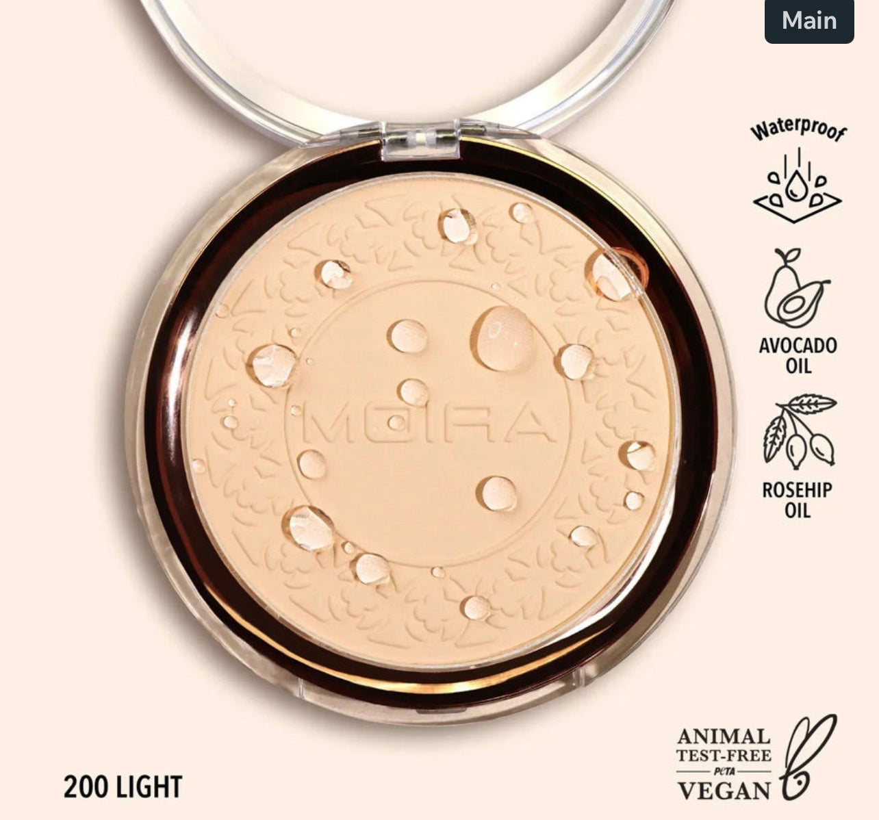 Moira compact powder shade 200