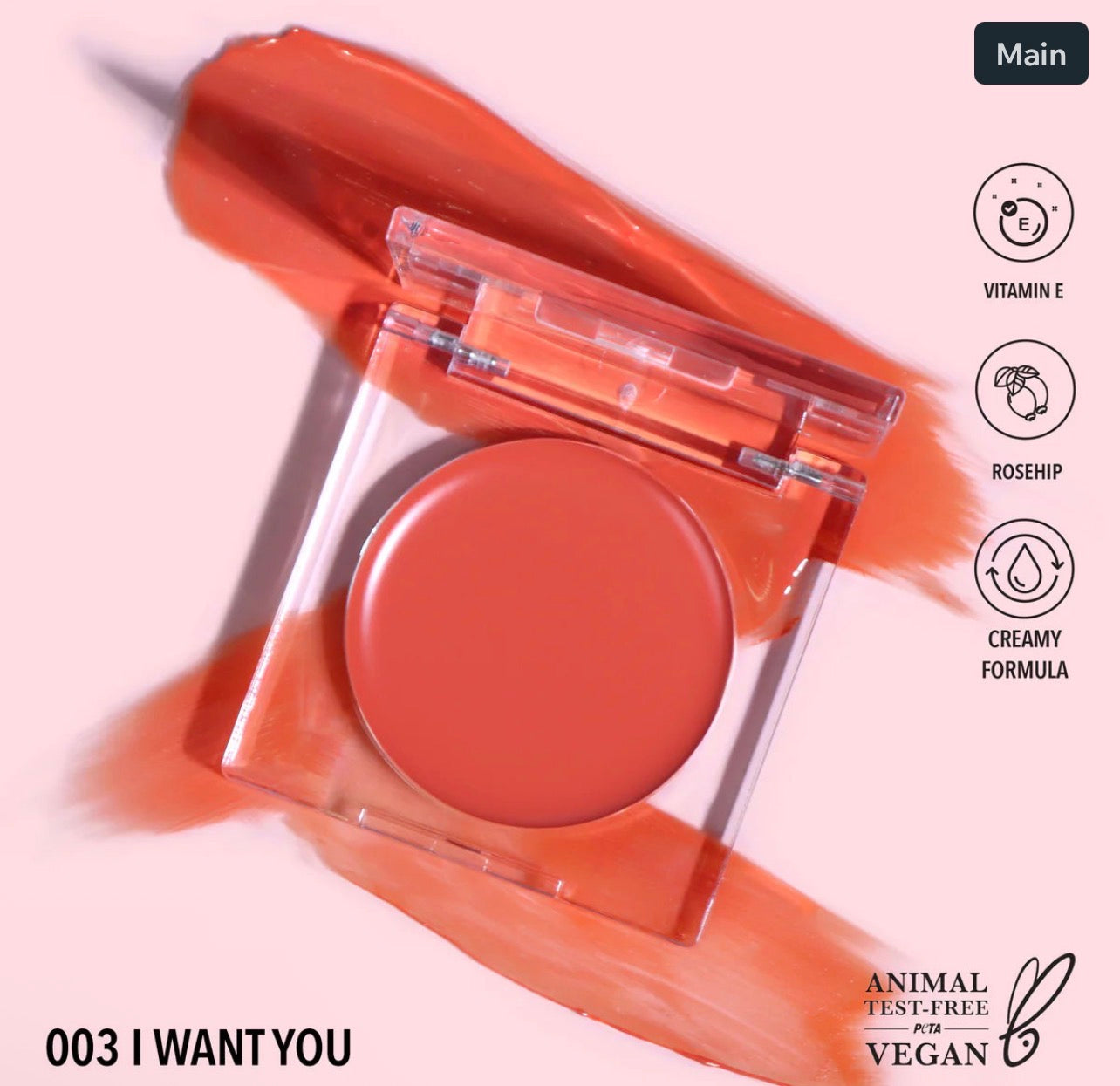 Moira LOVEHEAT CREAM BLUSH (003, I WANT YOU)