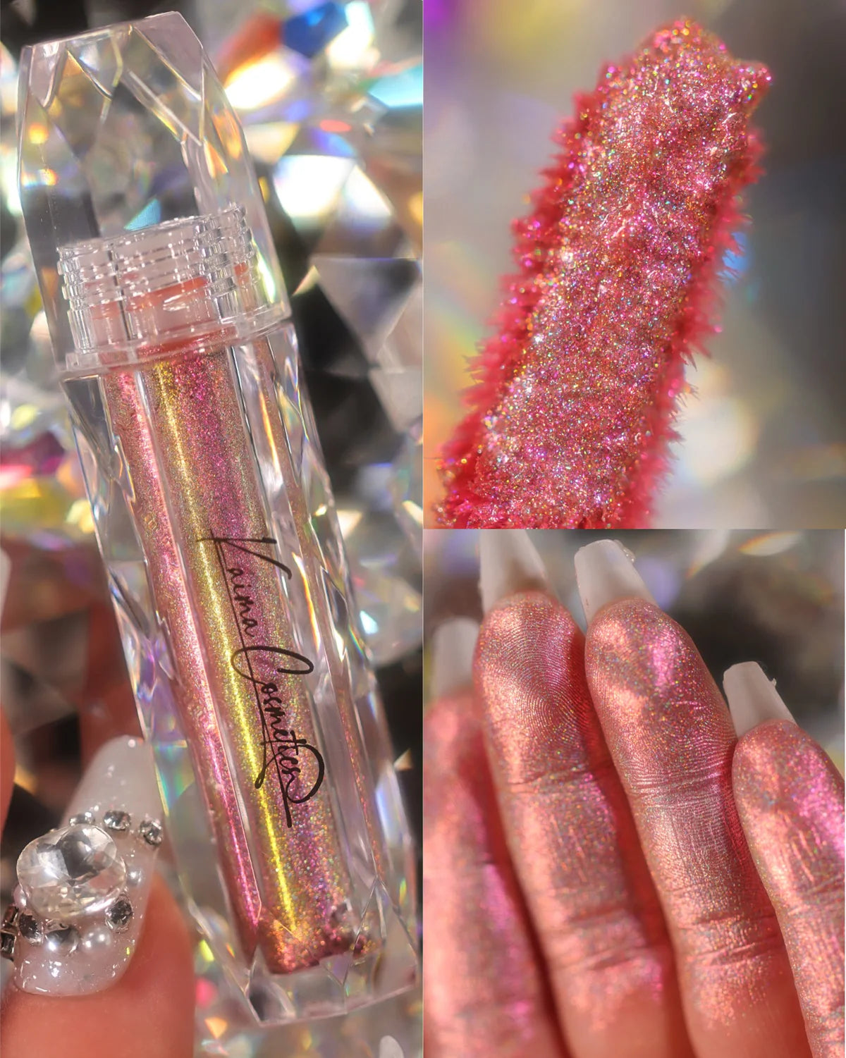 HOLOGRAPHIC MULTICHROME LIQUID GLITTER EYESHADOW - BLOSSOM