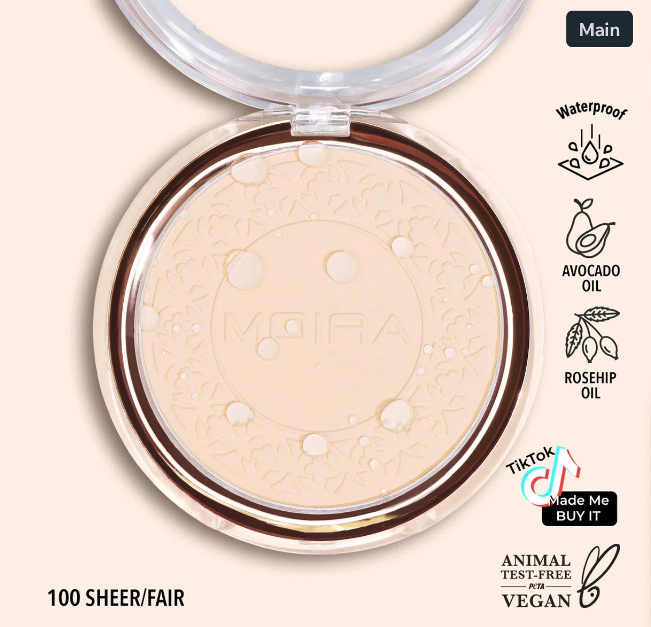 Moira SOFT FOCUS WATERPROOF SETTING POWDER - 100