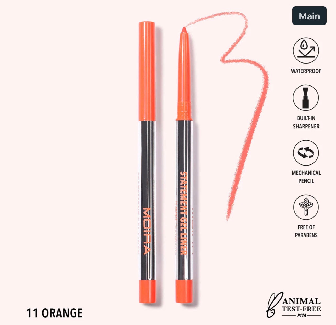 Moira STATEMENT GEL LINER (011, ORANGE)