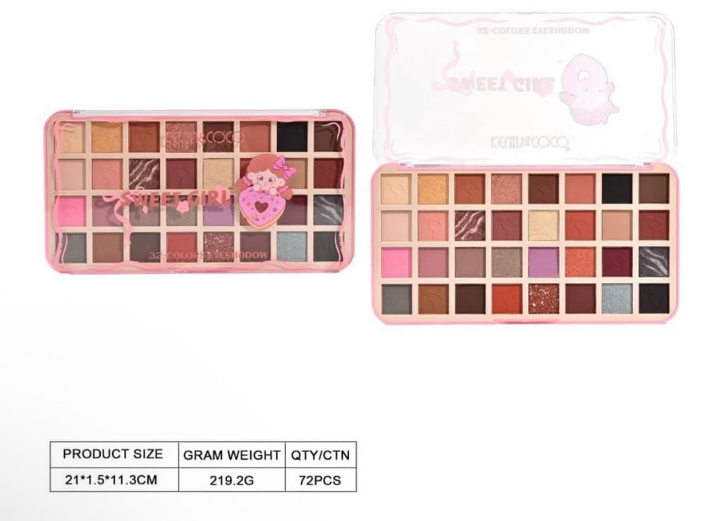 K&C-KC248704 Sweet Girl 32 Color Eyeshadow Palette
