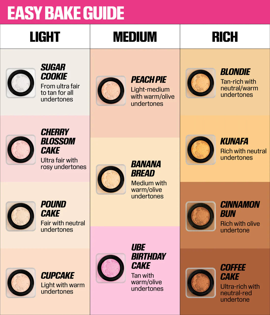Huda Beauty EASY BAKE LOOSE BAKING & SETTING POWDER  Cherry Blossom Cake