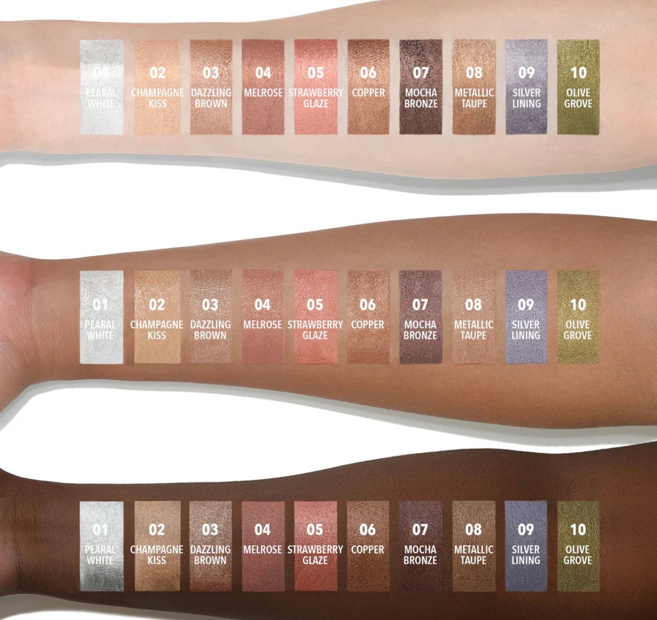 EVERLUST SHIMMER CREAM SHADOW (001, PEARL WHITE)