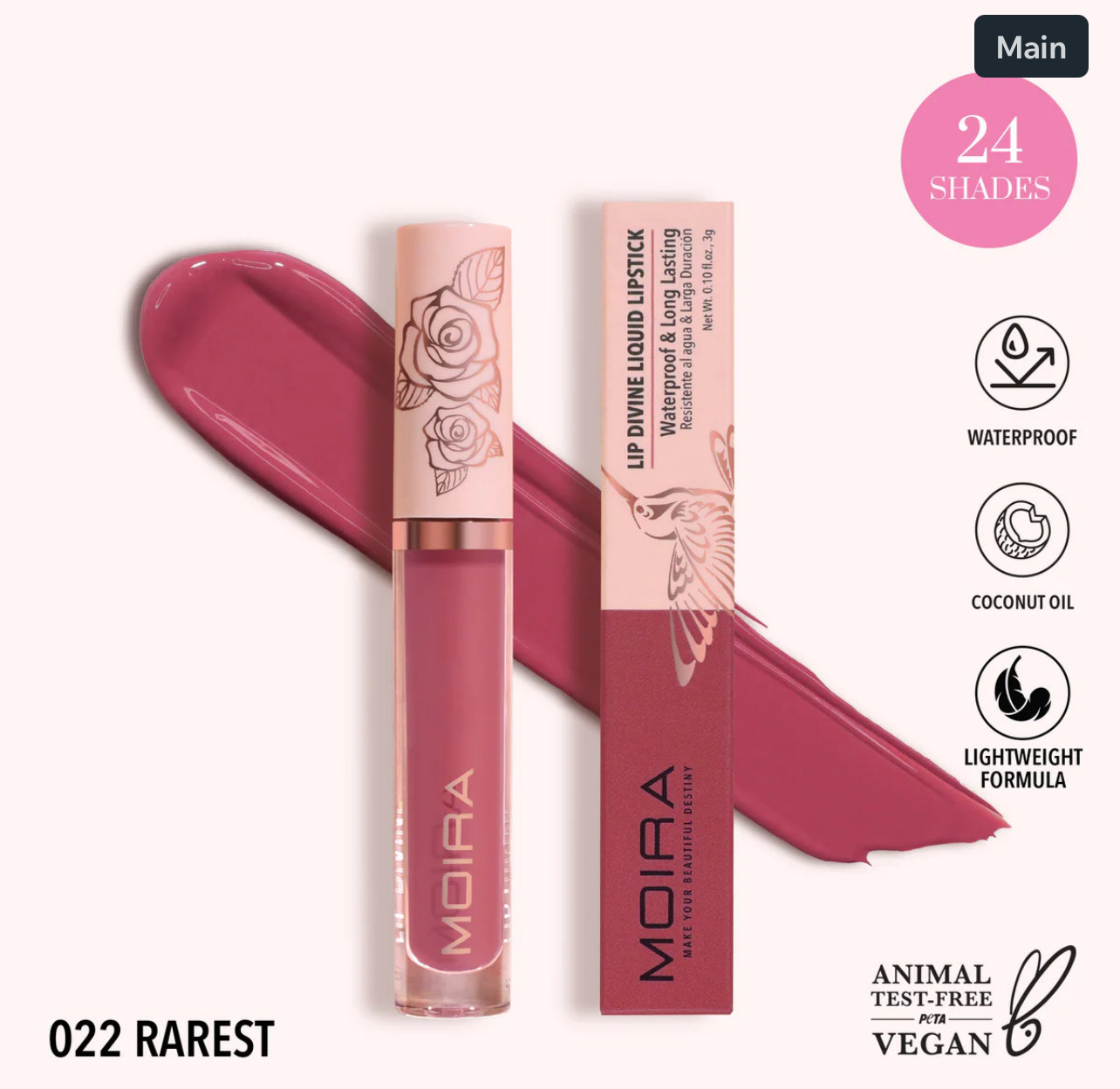 Moira LIP DIVINE LIQUID LIPSTICK (022, RAREST)
