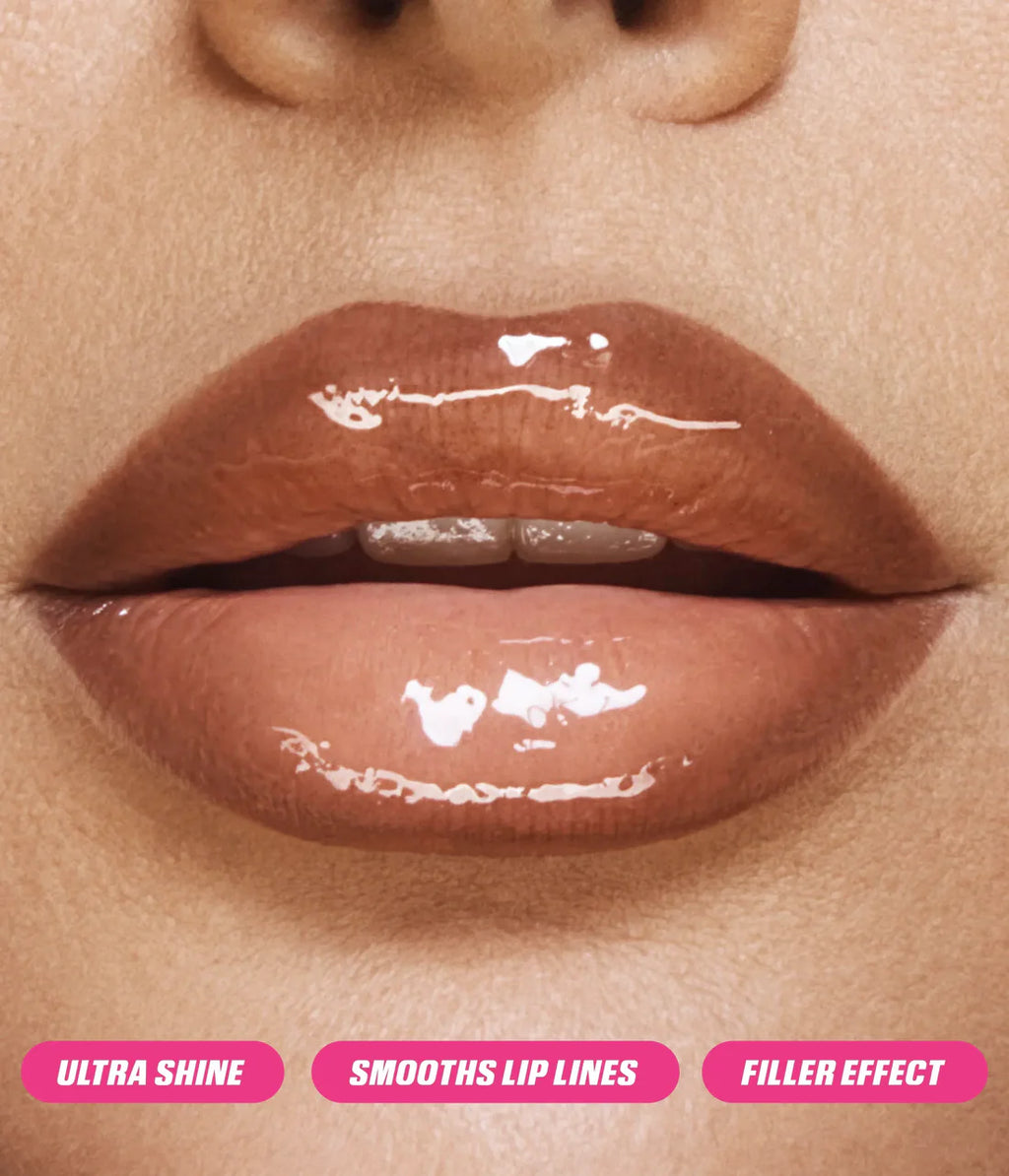 Huda Beauty FAUX FILLER EXTRA SHINE LIP GLOSS foxy
