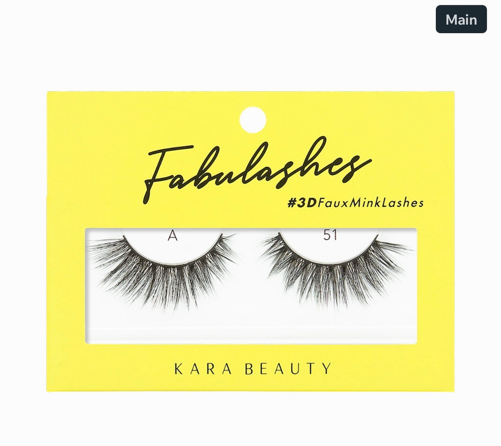 Kara beauty 3D Faux Mink False Eyelashes Style A51
