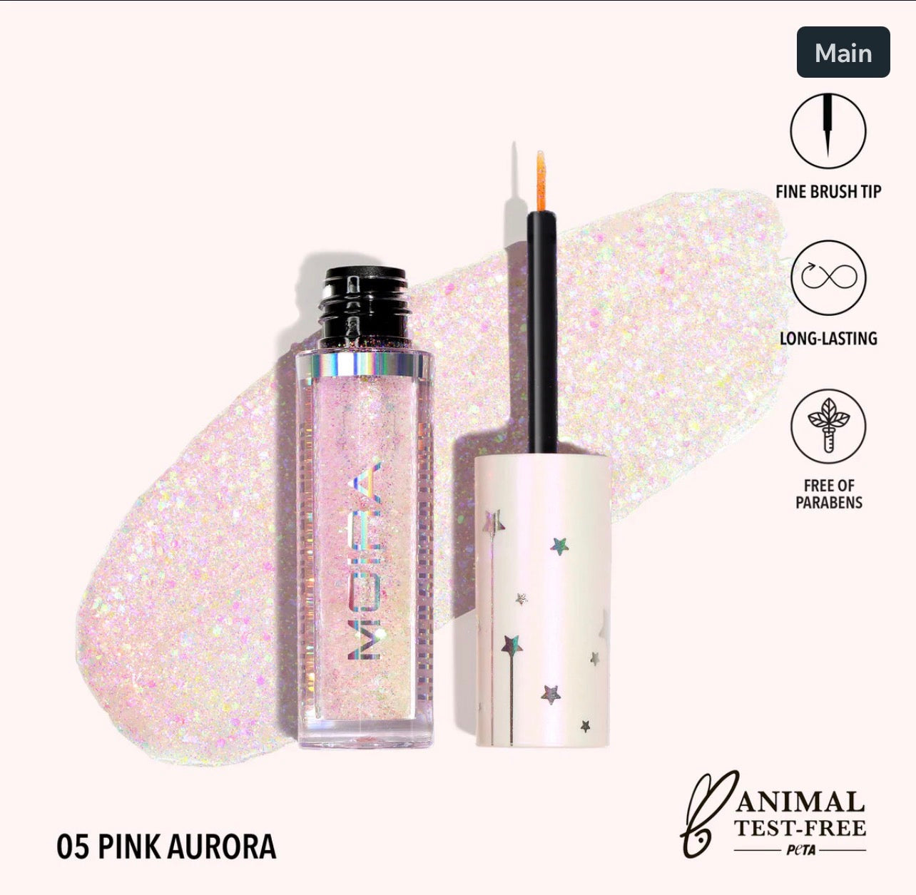 Moira GLITTER GLITTER LINER (005, PINK AURORA)