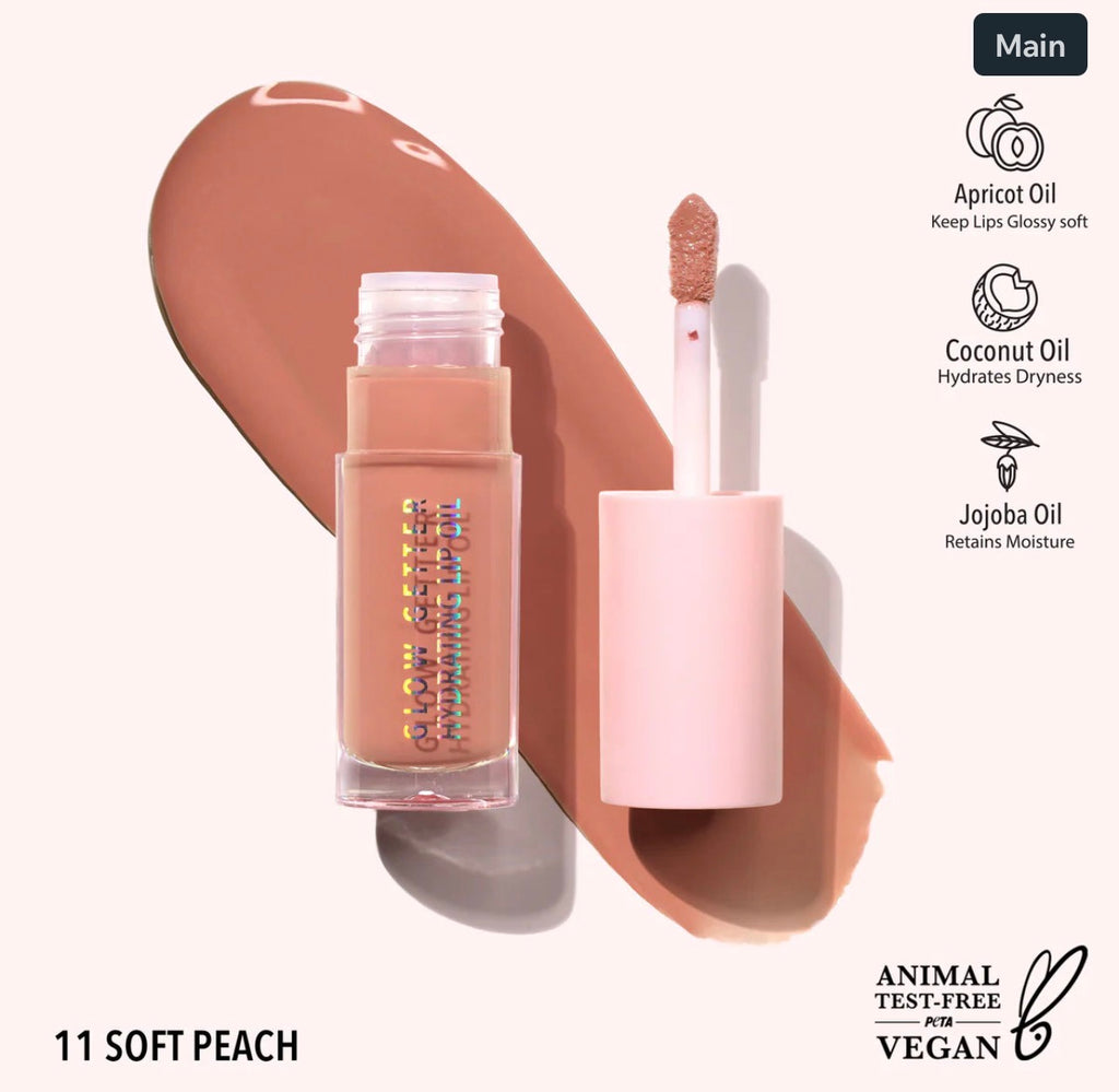 Moira GLOW GETTER HYDRATING LIP OIL (011, SOFT PEACH)