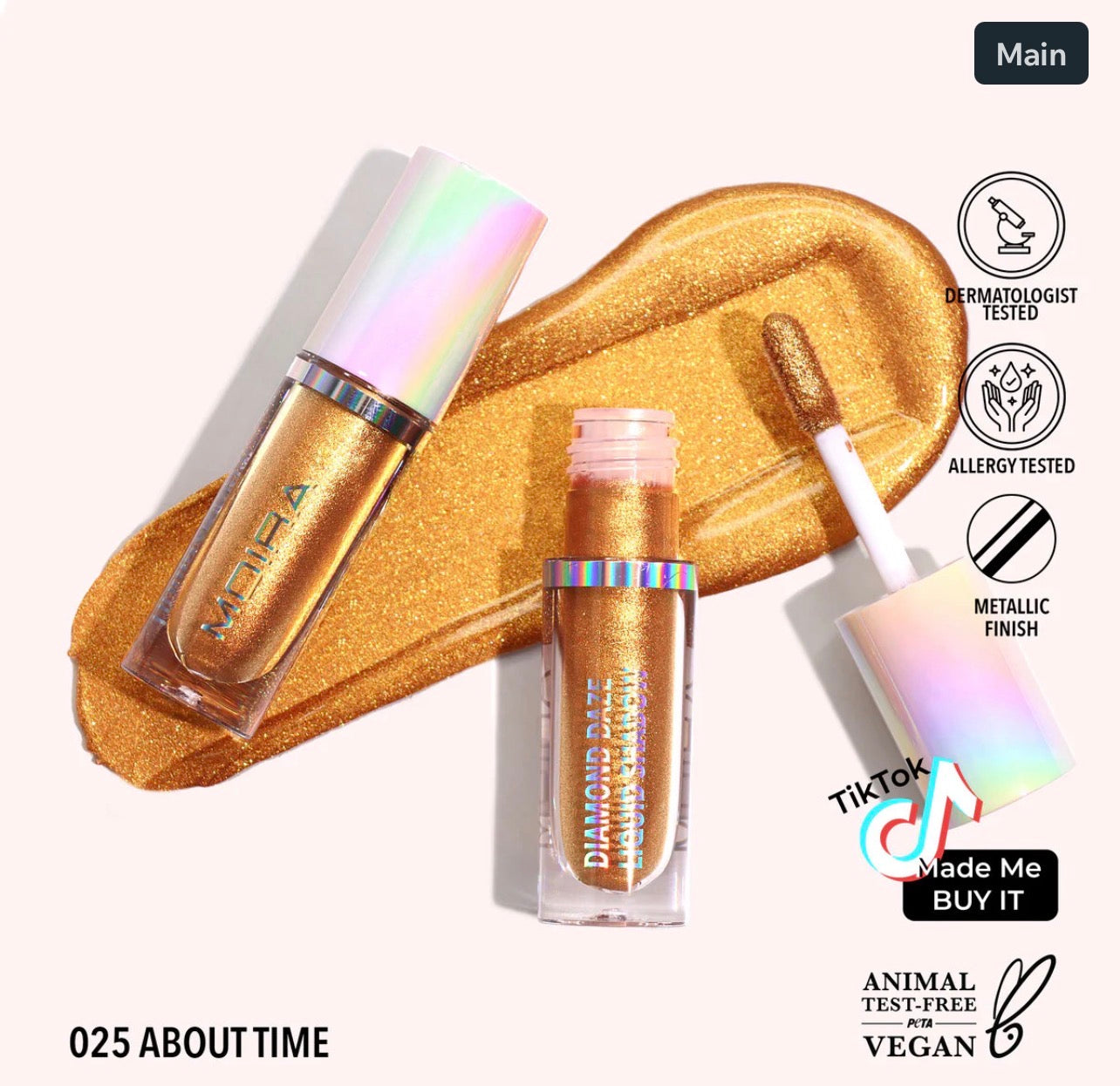 Moira DIAMOND DAZE LIQUID SHADOW (025, ABOUT TIME!)