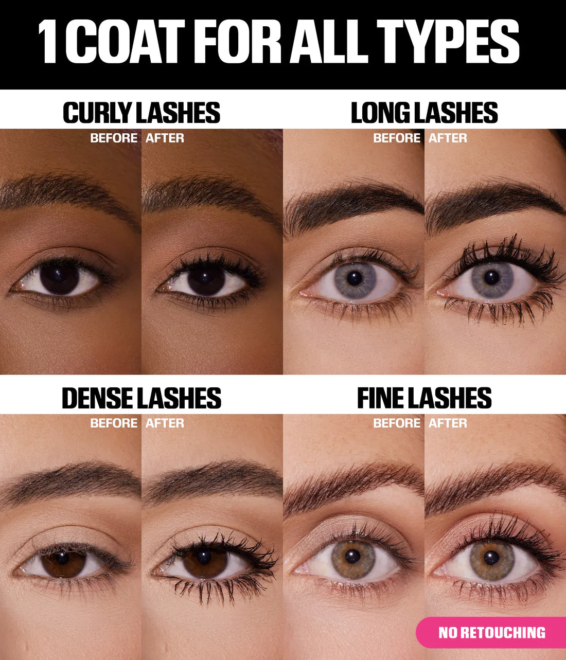HUDA BEAUTY 1 COAT WOW! EXTRA VOLUMIZING AND LIFTING MASCARA