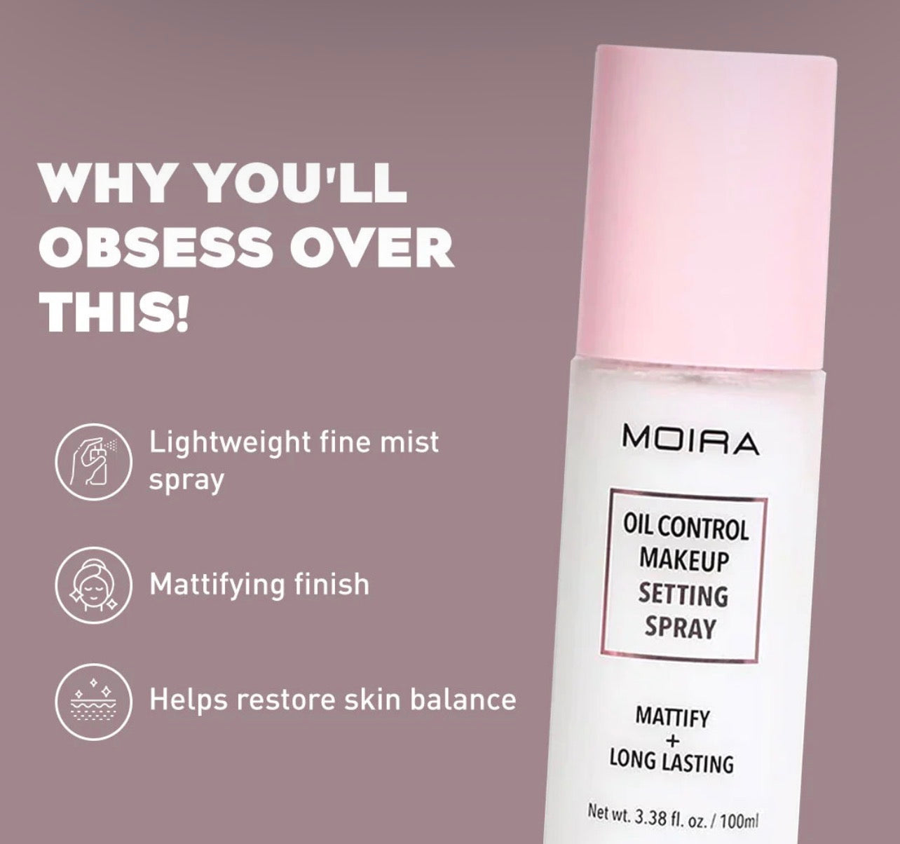 Moira Beauty Oil Control Makeup Setting Spray