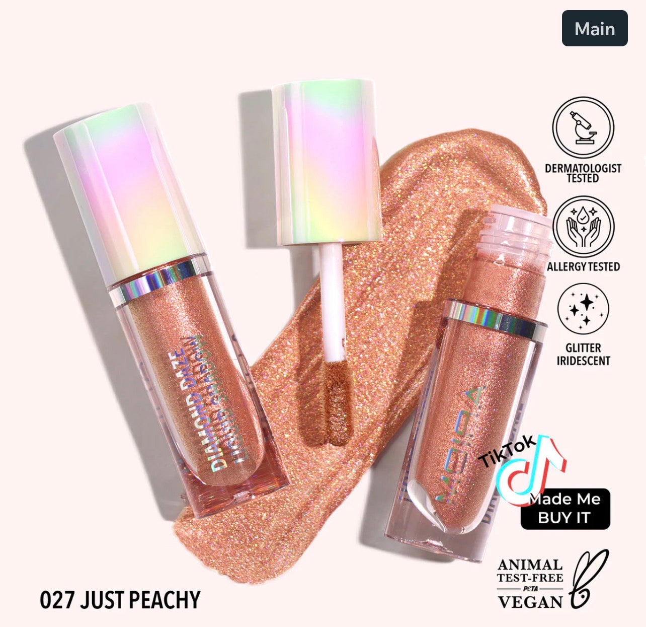 Moira DIAMOND DAZE LIQUID SHADOW (027, JUST PEACHY)