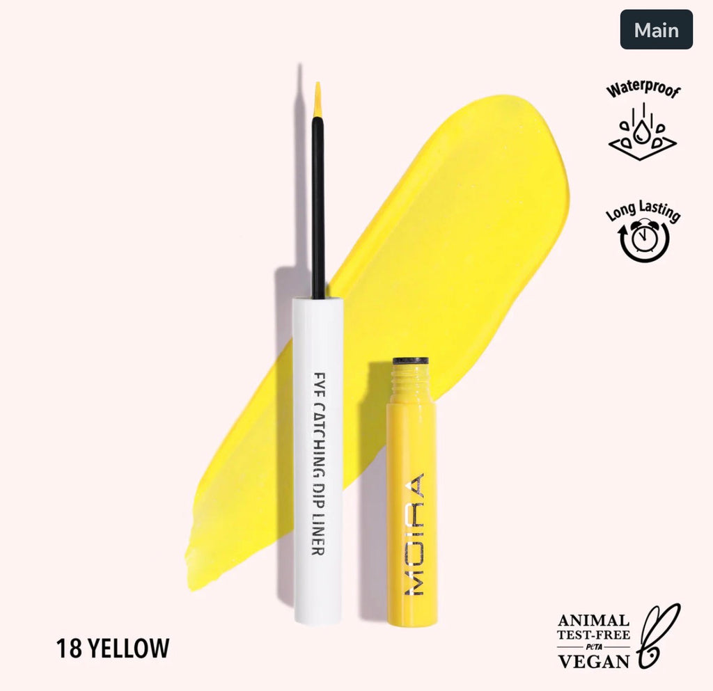 Moira EYE CATCHING DIP LINER (018, YELLOW)