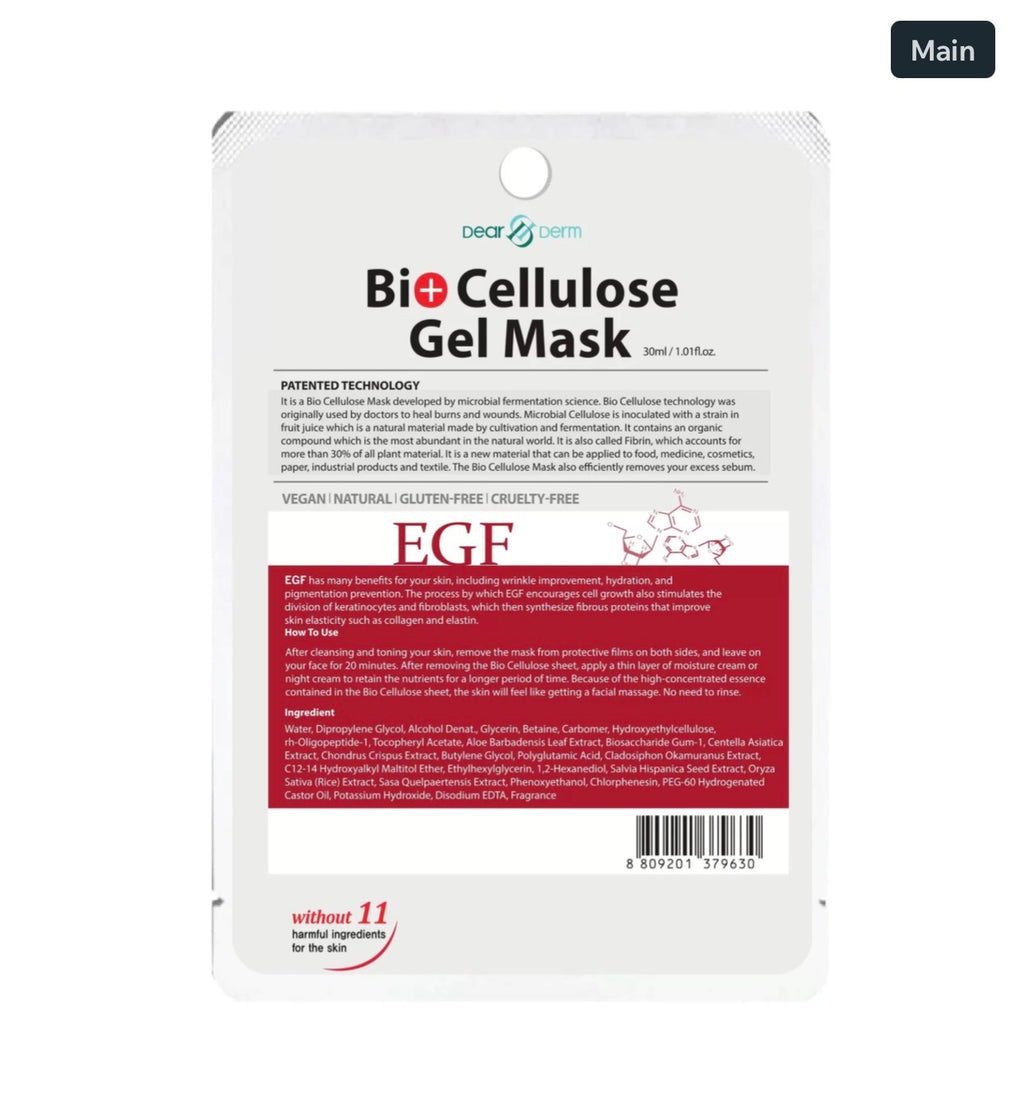 DEARDERM Bio-Cellulose Face Gel Mask – EGF
