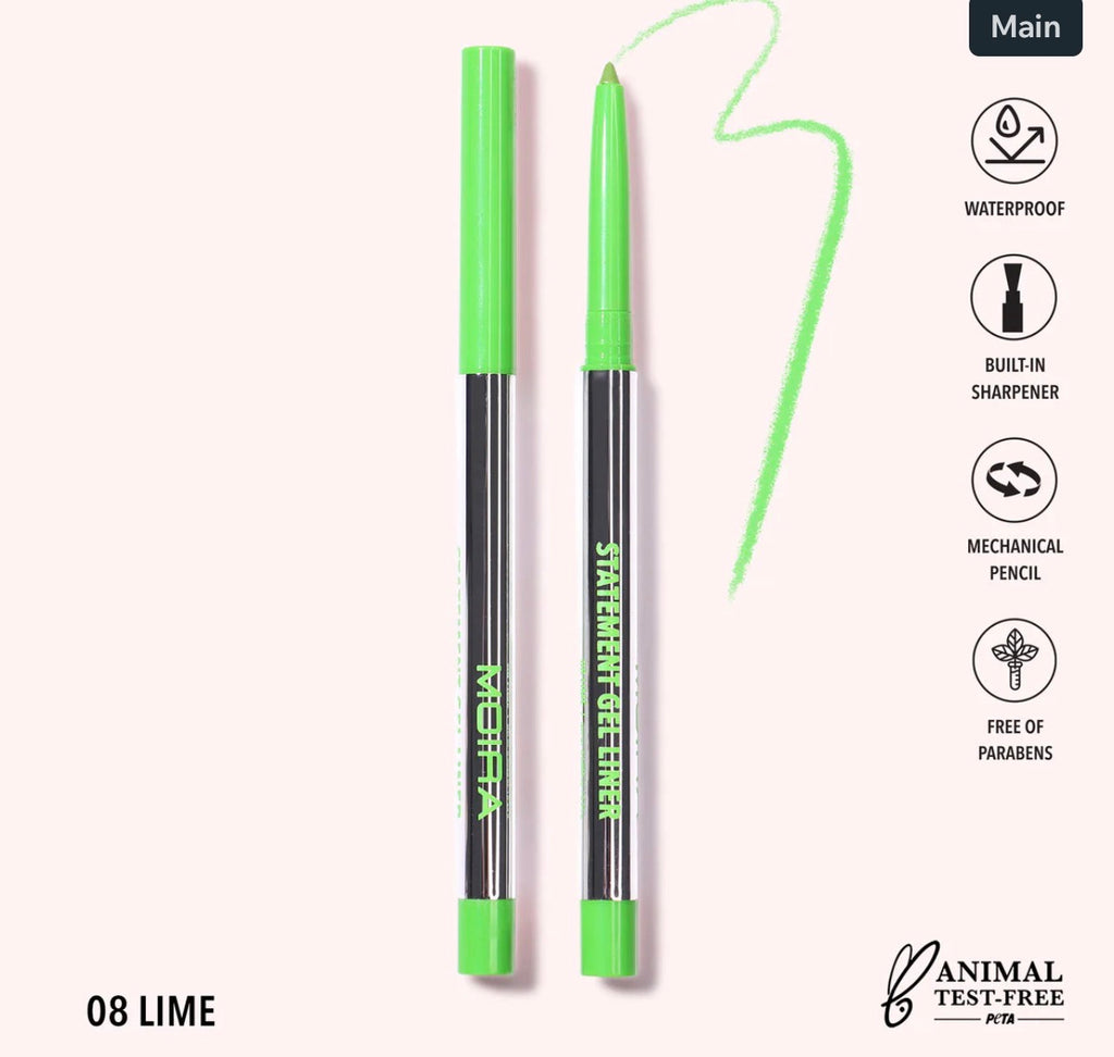 Moira STATEMENT GEL LINER (008, LIME)