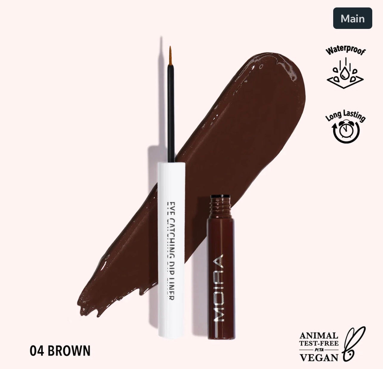 Moira EYE CATCHING DIP LINER (004, BROWN)