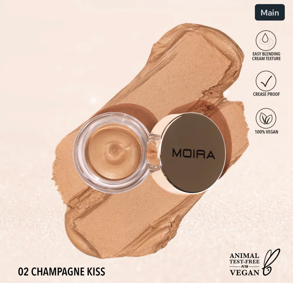 Moira EVERLUST SHIMMER CREAM SHADOW (002, CHAMPAGNE KISS)