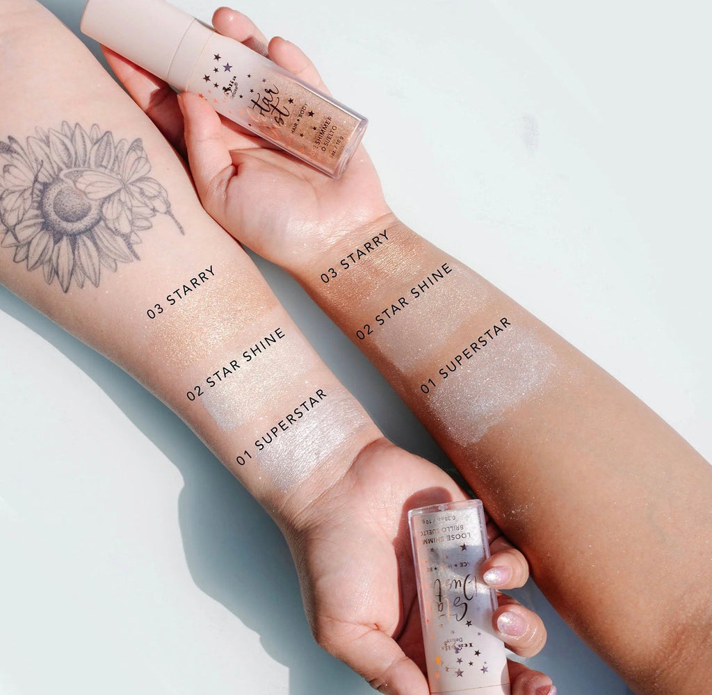 Italia deluxe Star Dust - Loose Shimmer for Face, Hair, & Body shade: starshine