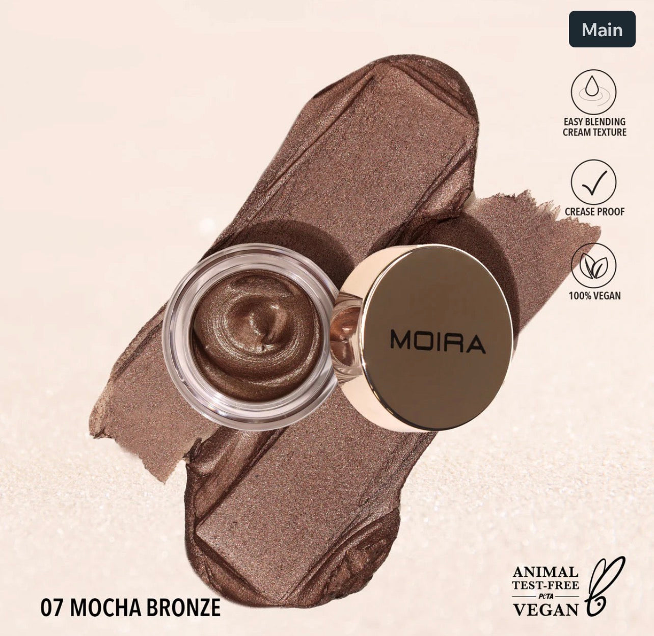 Moira EVERLUST SHIMMER CREAM SHADOW (007, MOCHA BRONZE)
