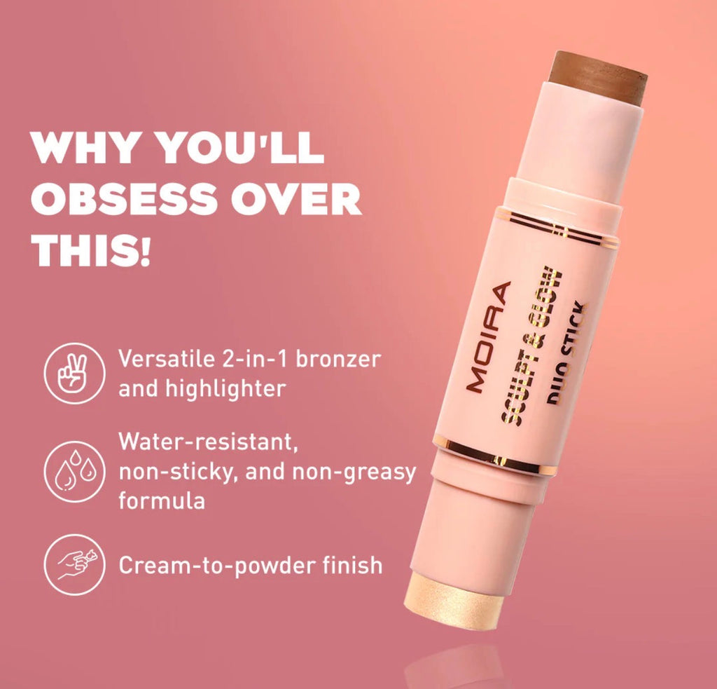 Moira Sculpt & Glow Duo Stick COLOR: 500 BEACH HAPPY
