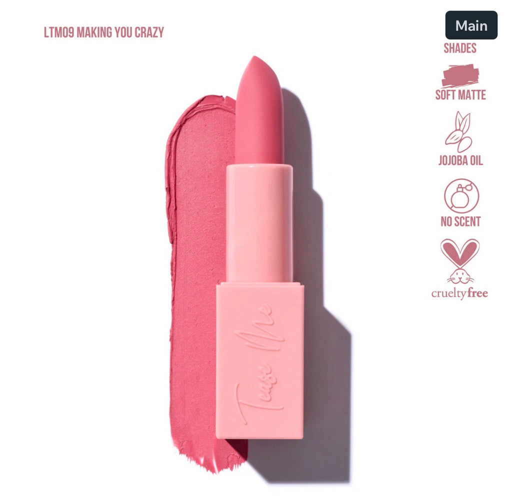 BEAUTY CREATIONS TEASE ME SOFT MATTE LIPSTICK (SHADE MAKING YOU CRAZY)