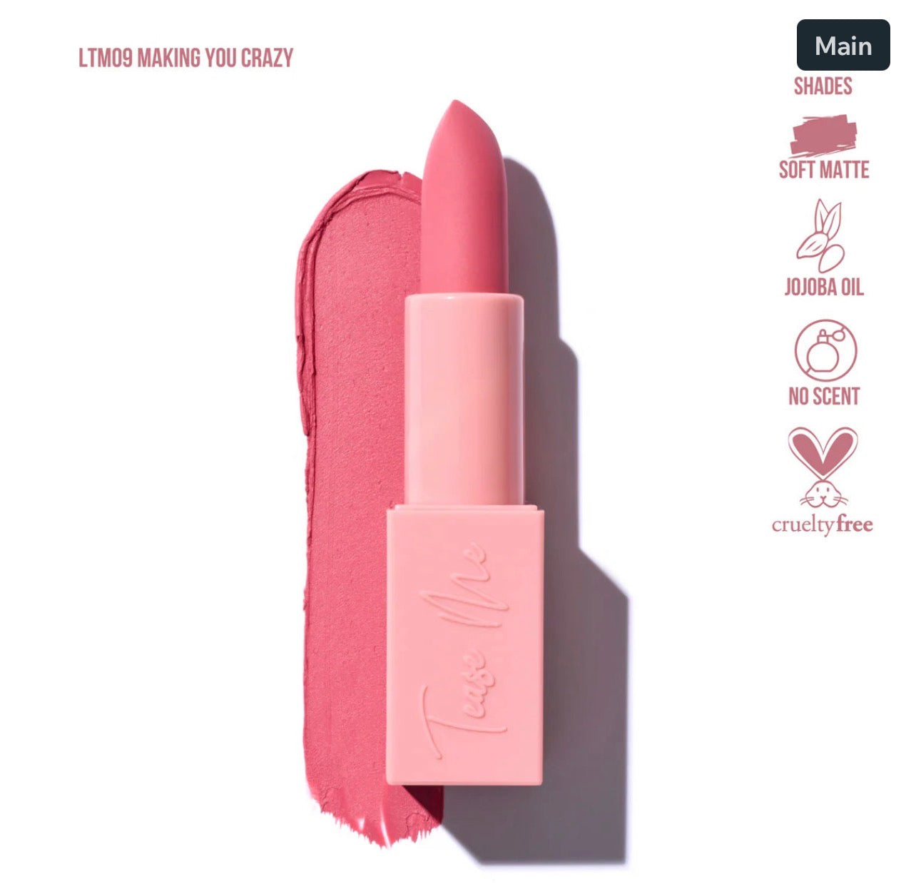 BEAUTY CREATIONS TEASE ME SOFT MATTE LIPSTICK (SHADE MAKING YOU CRAZY)