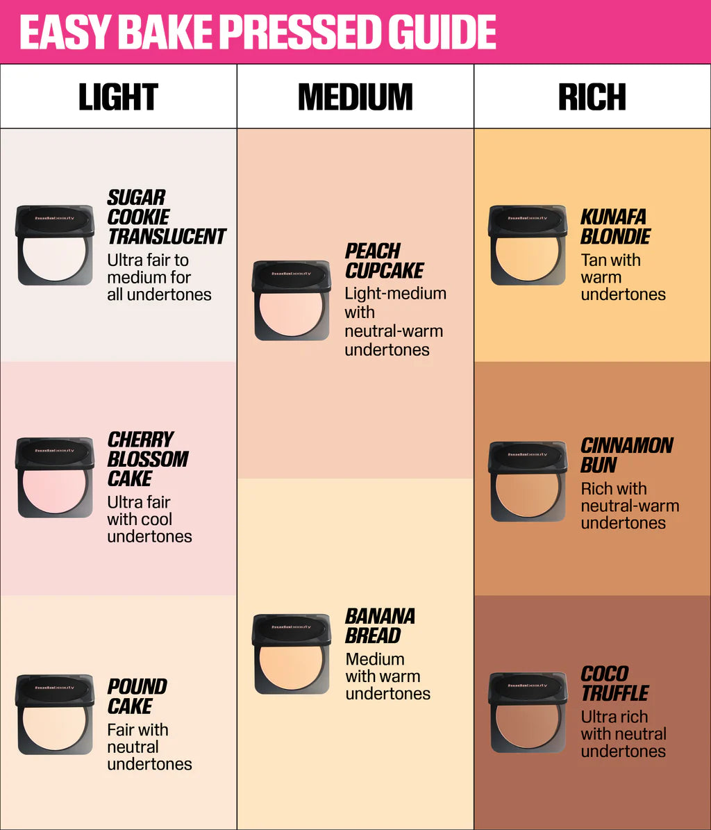 Huda Beauty LEASY BAKE PRESSED POWDER Cherry Blossom Cake