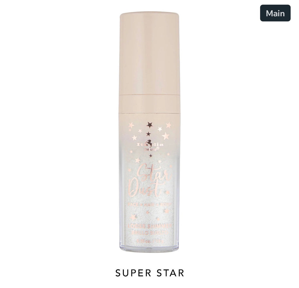 Italia dulex Star Dust - Loose Shimmer for Face, Hair, & Body  shade :super star