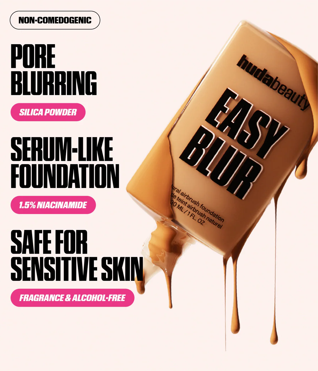 EASY BLUR NATURAL AIRBRUSH FOUNDATION WITH NIACINAMIDE  Angel Food 110N