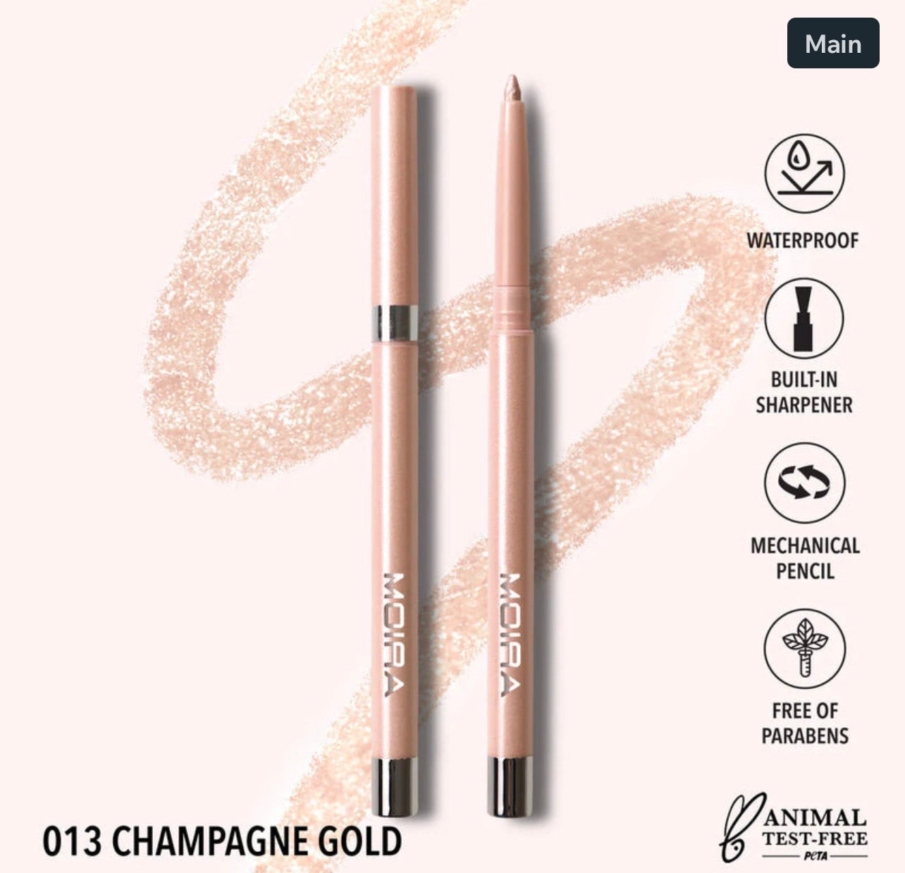 MOIRA- STATEMENT SHIMMER LINER 013 CHAMPAGNE GOLD