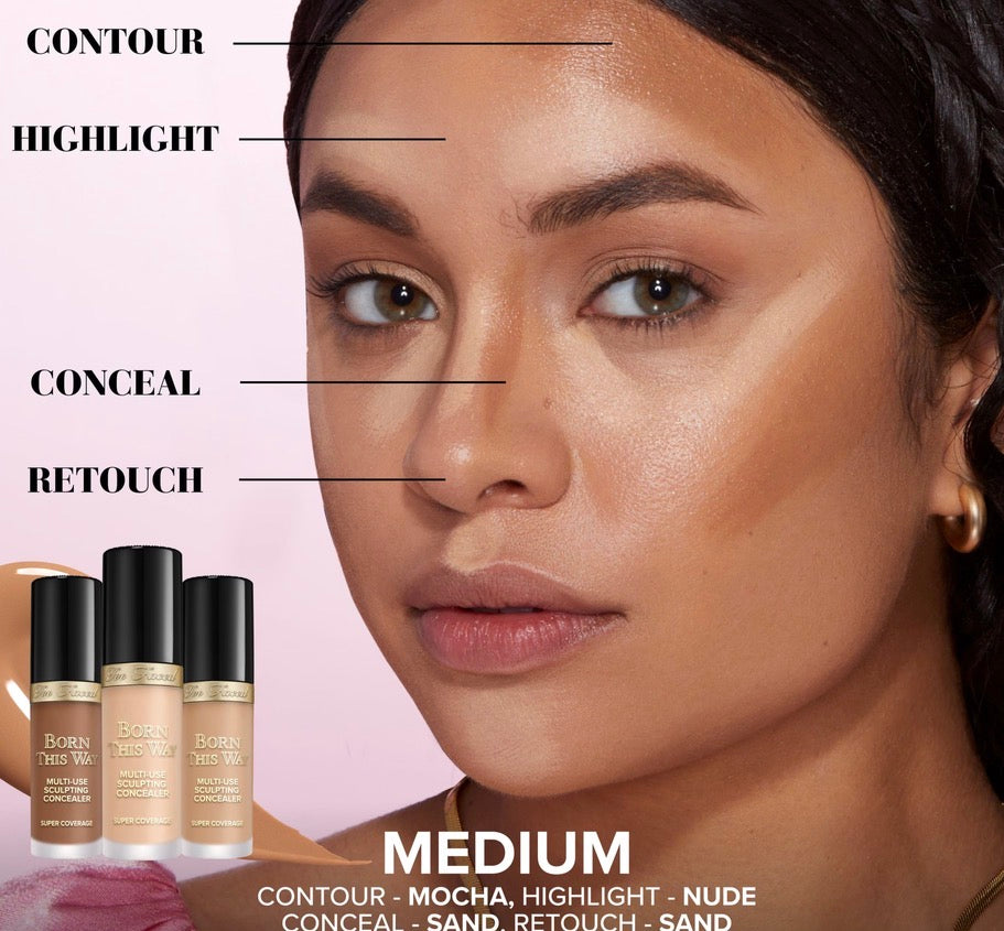 Born This Way Super Coverage Multi-Use Sculpting Concealer light beige