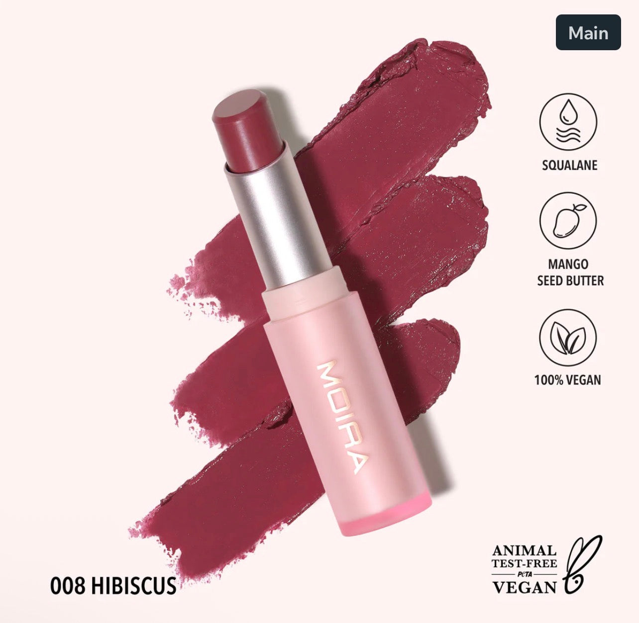 Moira SIGNATURE LIPSTICK (008, HIBISCUS)