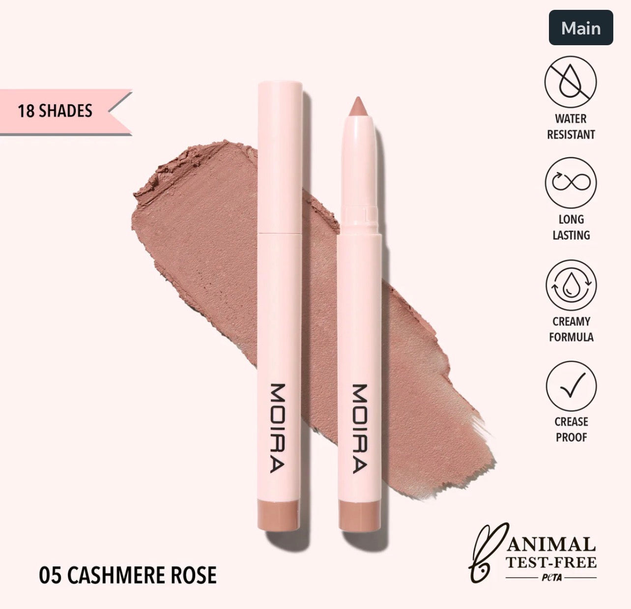 Moira AT GLANCE STICK SHADOW (005, CASHMERE ROSE)