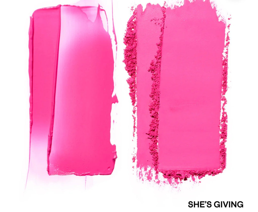 MAJOR HEADLINES DOUBLE-TAKE CREME & POWDER BLUSH DUO she is giving