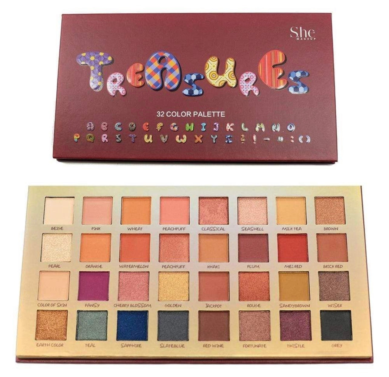 She TREASURES 32 EYESHADOW PALETTE