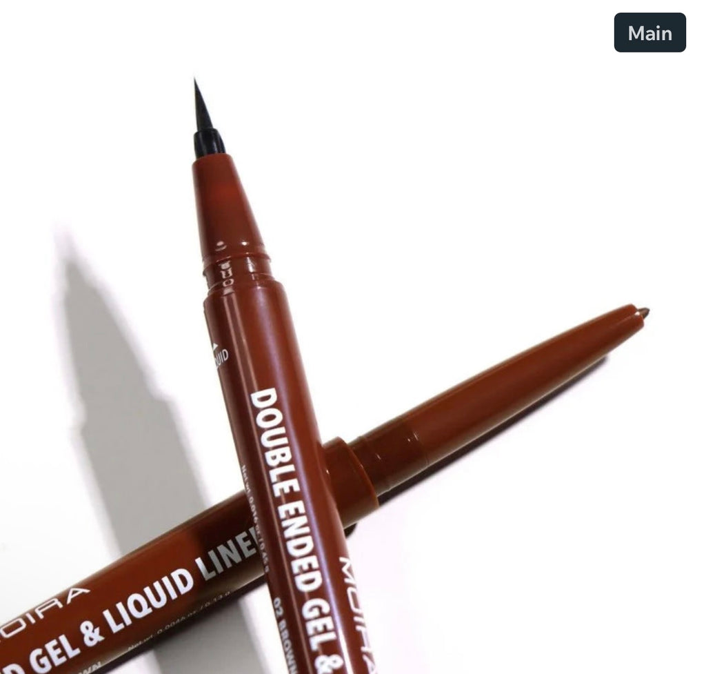 Moira Double Ended Gel & Liquid Eyeliner COLOR: BROWN