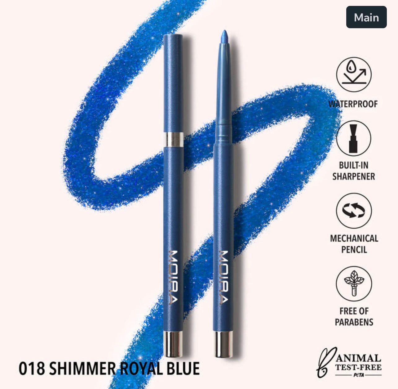 MOIRA- STATEMENT SHIMMER LINER 018 SHIMMER ROYAL BLUE
